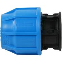 JG Speedfit John Guest MDPE Compression Stop End 25mm in Black/Blue