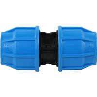JG Speedfit John Guest MDPE Compression Straight Coupling 20mm in Black/Blue