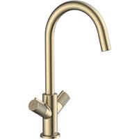 Bristan Fern Easyfit Mono Sink Mixer Kitchen Tap Brushed in Brass Steel