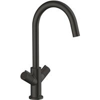 Bristan Fern Easyfit Mono Sink Mixer Kitchen Tap in Black Stainless Steel