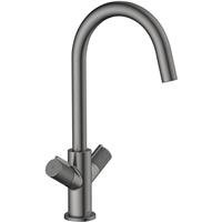 Bristan Fern Easyfit Mono Sink Mixer Kitchen Tap Gun Metal in Grey Steel