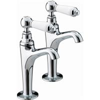 Bristan Renaissance High Neck Kitchen Pillar Taps in Chrome