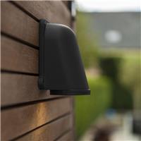 Lutec Ancor Wall Light GU10 IP54 in Black Aluminium