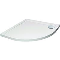 Nuie Hydro45 Low Profile Quadrant Shower Tray 1000 x 1000mm in White Acrylic