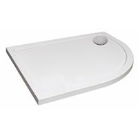 Nuie Hydro45 Low Profile Quadrant Shower Tray 900 x 760mm Right Hand in White Acrylic