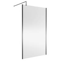 Nuie 1200mm Outer Frame Wetroom Screen Brushed in Pewter