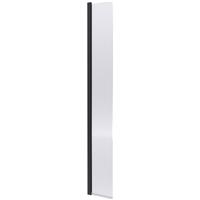 Nuie Fluted Hinged 300mm Wetroom Screen Matt in Black