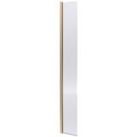 Nuie Fluted Hinged 300mm Wetroom Screen Brushed in Brass