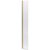 Nuie Semi-Frameless Hinged 300mm Wetroom Screen Brushed in Brass