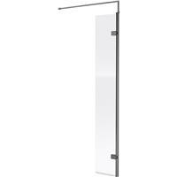 Nuie Frameless 300mm Wetroom Panel Brushed in Pewter