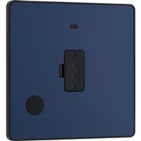 BG Evolve Matt (Black Ins) Unswitched 13A Fused Connection Unit With Power Led Indicator
