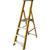 Lyte Ladders Lyte Heavy Duty Fibreglass Platform Step Ladder With Safety Handrail 4 Tread