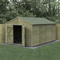 Forest Garden Overlap Pressure Treated Apex Shed - No Window