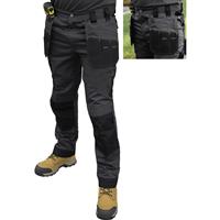 DeWalt Men's Harrison Pro Stretch Holster Pocket Trousers /Grey in Black