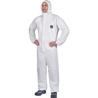Unbranded Disposable Hooded Coverall in White