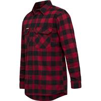 Hard Yakka Long Sleeve Check Flannel Shirt in Red