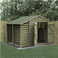 Forest 4LIFE Apex Shed 6 x 8ft - Double Door - 2 Window