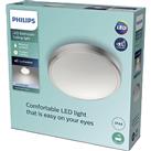 Philips Doris CL257 LED Round IP44 Ceiling Light 17W 1700lm Cool White in Nickel Alloy Steel