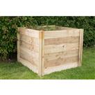 Forest Garden Slot Down Compost Bin 82cm(h) x 103cm(w) x 103cm(d) in Natural Timber
