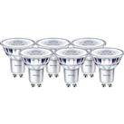 Philips LED GU10 Glass Lamp 4.6W Cool White 390lm (6 Pack)