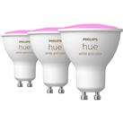 Philips Hue LED GU10 White & Colour Ambience Smart Bulb 350lm 5.7W (3 Pack)