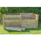 Forest Garden Slot Down Compost Bin Extension Kit 82cm(h) x 103cm(w) x 103cm(d) in Natural Timber
