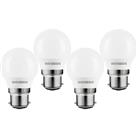 Wessex Electrical Wessex LED Frosted Mini Globe Bulb Lamp 2.2W BC 250lm (4 Pack)