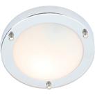 Spa Lighting Delphi Flush Bathroom Ceiling Light IP44 1 x E14 in Chrome