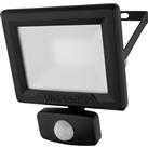 Wessex Electrical Wessex LED PIR Floodlight IP65 20W 1600lm in Black Rubber