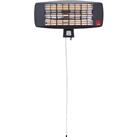Zink Wall / Stand Mount Patio Heater 2kW IP24 650 to 2000W in Black