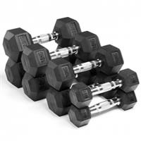 Ironman Rubber Coated Hex 10kg Dumbbell Pair