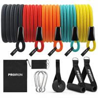 PROIRON Resistance Band Set with Handles Ankle Straps and Door Anchor