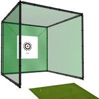 Hillman PGM 3m Semi-Commercial Golf Practice Cage and 1.5m Deluxe Practice Mat Package