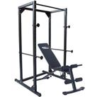 BodyTrain Power Rack & Foldable Adjustable Weight Bench Package