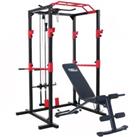 BodyTrain BodyTrain Professional Power Rack with Cable System & Foldable Adjustable Weight Bench