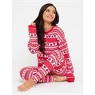 Pour Moi Christmas Fairisle Cotton Jersey Pyjama Set