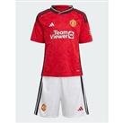 Adidas Manchester United 23/24 Home Mini Kit - Red