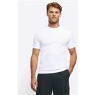 River Island Muscle Fit Brick Pointelle T-Shirt