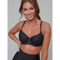 Pour Moi Energy Reach Underwired Lightly Padded Sports Bra - Black