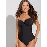 Pour Moi Splash Padded Underwired Control Swimsuit - Black