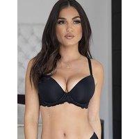Pour Moi Forever Fiore Plunge Push Up Tshirt Bra - Black