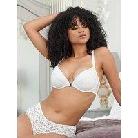 Pour Moi Reflection Front Fastening Padded Bra - White