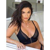 Pour Moi India Front Fastening Underwired Bralette - Black