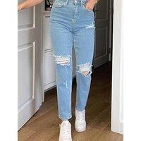 Pour Moi Aubrey Denim High Waist Mom Jeans