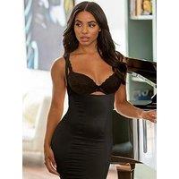Pour Moi Hourglass Firm Control Wear Your Own Bra Slip - Black