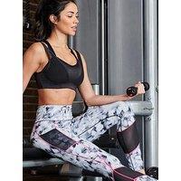 Pour Moi Energy Printed Mesh Panel Legging - Black/White