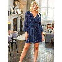 Pour Moi Natalya Chiffon Puff Sleeve Dress