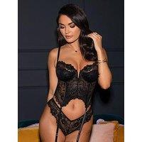 Pour Moi India Eyelash Cropped Basque - Black