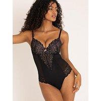 Pour Moi Romance Padded Push-Up Body - Black