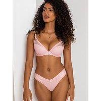 Pour Moi Luxe Linear V-Shaped Brazilian Brief - Light Pink
